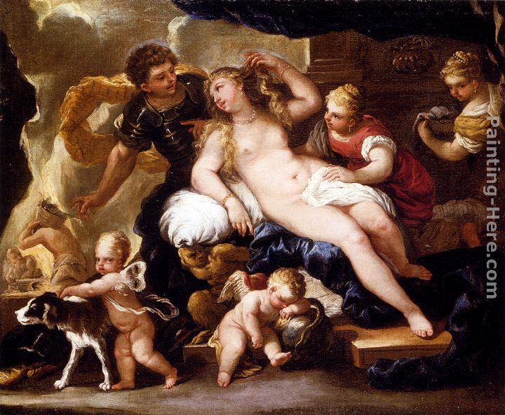 Venus And Mars painting - Luca Giordano Venus And Mars art painting Venus And Mars painting - Luca Giordano Venus And Mars art painting